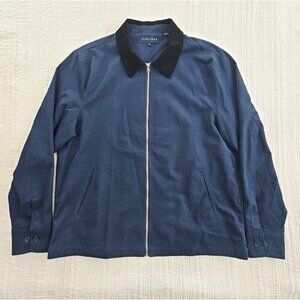 Five Four Barn Jacket Men's XL Navy Corduroy Collar Full Zip EUC Utility Chore